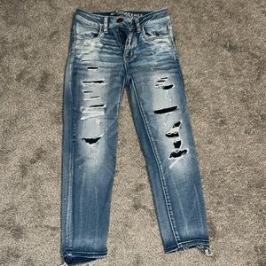 American eagle high rise jegging crop